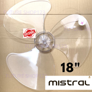 Original for Mistral Stand 18"Fan blade( Half Moon) FAN BLADE HOLE 8mm MSF1805M/MSF1805MR/Mistral Wa