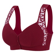 Plus Size Bra 40-52 Cup C D E F G Big Size Wireless Bra Front Closure Push Up Seamless Bra Woman Spo