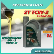 Agrishop Alcon Outboard Marine Lubricants 2-Stroke 2T TCW-2 Engine Oil 1L（Made In UAE)