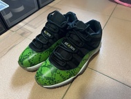 二手美品 無盒 US10號  Nike Air Jordan 11 Retro Low Green Snake 綠蛇 價格：1560元含運/高雄可自取