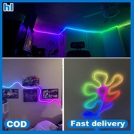 hl RGB Neon LED Strip, 1-5M, IP67 Waterproof, USB/Tuya App Control for Home Decor ph