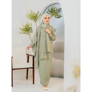 KAPAS CAHYA 07 - Sage Green (Baju Kurung ANIES IMAN) (Selendang Included)