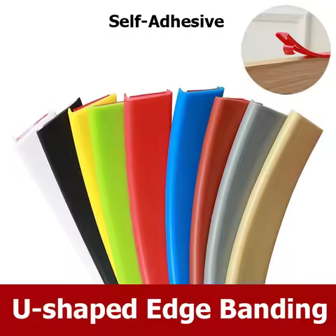 Width 9-40mm U-Shape Edge Banding Furniture Edge Strip Self Adhesive Edging Trim Flexible Edge Prote