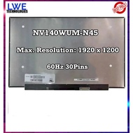 14.0 NANO SLIM 30PIN NV140WUM-N45 FHD PLUS IPS N140JCA-ELL M140NW4D R6 CONNECTOR NEAR MIDDLE LAP TOP