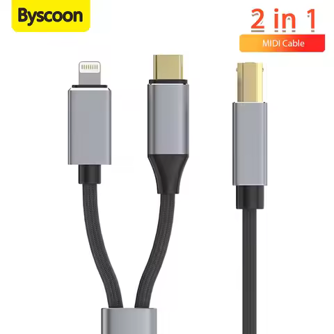 Printer USB Cable, Lightning Cable to USB-B 2.0 MIDI for MacBook Pro, Nylon Braided for Yamaha Casio