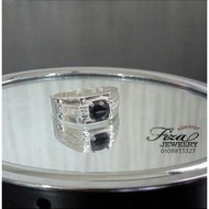 cincin lelaki permata hitam silver 925, cincin lelaki batu hitam perak 925, silver 925 men ring blac