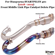 For Husqvarna SVARTPILEN 401 2018 2019 Motorcycle Exhaust System escape Modified Front Middle Link Pipe Catalyst Delete