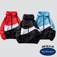 🇲🇾 MR.BAMBOO Zipper Jacket Unisex Hoodies Sport Outerwear Casual Sporty Top Jaket Lelaki JK03