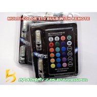 LED T10 Bulb With Remote Controller LED RGB T10 Bulb Parking Light