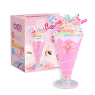 HOBIBEAR đồ chơi trẻ em thủ công tự làm kem keo kuromi đồ chơi ly kem gói Vật liệu cô gái dễ thương