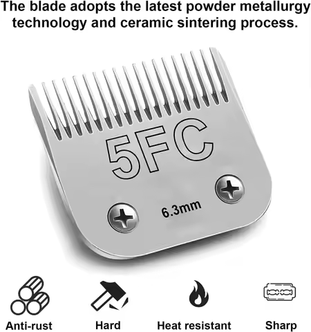 Detachable Pet Dog Cat Grooming A5 Clipper Blade,Compatible with Andis, Oster，Wahl KM 10 Series Clip