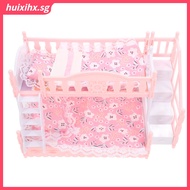 🏠 Mini Pink Double-Decker Doll Bed Plastic Play Furniture 10.5x6.5x8 inches for Creative Fun