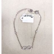 925 Silver P;ated White Gold Bracelet