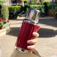 Vacuum Flask Hong Kong AKS Vintage Thermos Cup 304 Stainless Steel Couple Water Simple 24 Hours Ultr