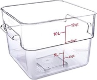 Cambro 12-Quart Camwear Square Food Storage Container, Polycarbonate, Clear, NSF