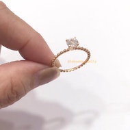 Cincin Emas 700 Model Solitaire Variasi Berat 1,2 - 3 Gram An