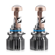 Roadsun หลอดไฟไฟหน้ารถ LED HB4 2ชิ้นเลนส์โปรเจ็คเตอร์ขนาดเล็กไฟหน้า50000LM สุดสว่าง CSP Canbus ไม่มี