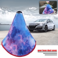 JDM Style Universal Shift Lever Knob Boot Cover Starry Pattern Racing Shift Knob Collars Gear Shift 