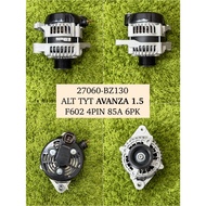 TOYOTA AVANZA 1.5 F602 4PIN 85A 6PK NEW ALTERNATOR (27060-BZ130)
