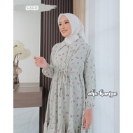 [Baru] Gamis Muslimah//Afrina Meysa Midi Dress//Gamis By Aku Karissa