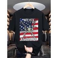 100% DesignCross-Border Foreign Trade Men's Clothing Popular Top Cotton T-shirt Short Sleeve 2D Prin