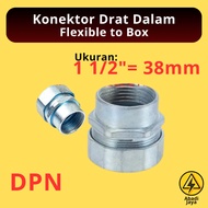 Flexible to Pipe DPN Inner Thread Connector | 1 1 1/ 2 2 inch 1 1/ 2 dim 38mm