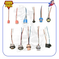 CAR HEADLIGHT BULB SOCKET FOR H1/H3/H4 CERAMIC/H4 ORI TYPE/H7/H8/H11/HB3/HB4/T10/T20 1 PIN & 2 PIN/1