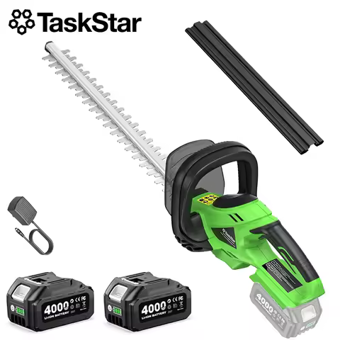 TaskStar Electric Hedge Trimmer 22 Inch Cordless Bush Trimmer 550MM Double Edge Blade for Yard Trimm
