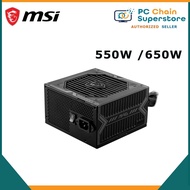 MSI MAG A550BN / A650BN 550/650 Watts 80+ Bronze Certified PSU Power Supply ( Choose 550W or 650W )