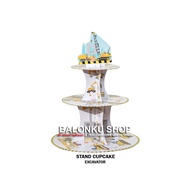 3 Layer Excavator Cupcake Stand / Cupcake Holder / Cupcake Stand
