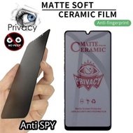 Tempered Glass Ceramic Matte SPY Oppo A1K A3S A57S A7 A7N A8 A9 A9X A11 A11X A12 A12S A12E A15 A15S 