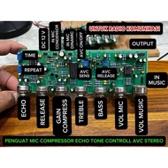 Echo Compressor Tone Control Mic Amplifier Kit Module StereoAVC 7P1CM1DMAVC