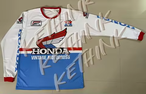 New Vmx Vintage Style Motocross Jersey Honda Line Tl Cr Xr Atc, Y2K Breathable Riding Shirt for Dirt