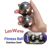 Terbatas Lenwave Fitness Ball 304 Stainless Steel 2-pc, Quality Handball, Health Ball, Exercise Hand Strength, Each 52mm Diameter