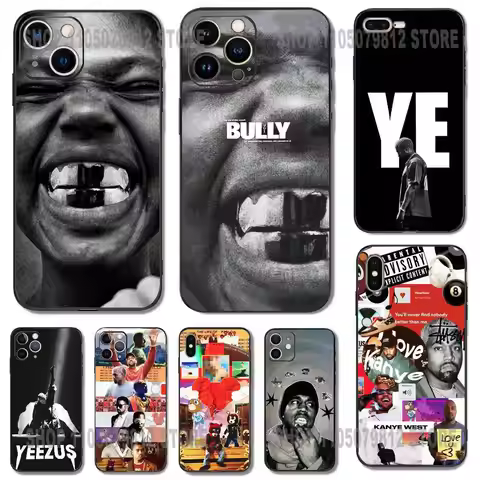 Bully Kanye West Phone Case For iPhone 17 16,15,14,13,12,11,Pro,XS,Max,XR,Plus,Mini Soft Silicone Bl