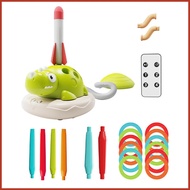 Toss Ring Game Toy Musical Jump Toss Rocket Launch Dinosaur Musical Jump Toss Dinosaur Indoor/Outdoo