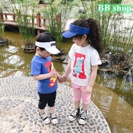 1set KidSet Dinosaur Fish Kid Kids Boutique Short Sleeve + 5-Pants 7-pants Boy Girl Unsex Fashion Se