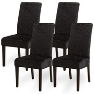 【ACT】-Chair Covers, Set of 4 Thick Velvet Chair Cover Dining Chair Slipcover Elastic Stretch Chair Cover Case Removable