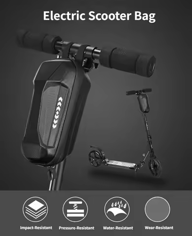 2L/3L Electric Scooter Bag Waterproof EVA Hard Shell Storage Bag Quick Installation Front Frame Bag 