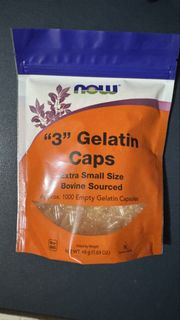 NOW "3" Gelatin Caps 1000粒 空膠囊