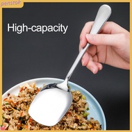 PEN|  Big Spoon Long Handle Comfortable Grip Ladling Stainless Steel Buffet Dinner Large Size Serving Spoon Daily Use
