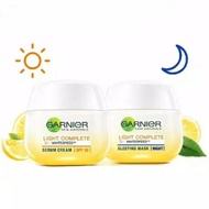 Garnier krim malam dan krim siang bright complete 50ml