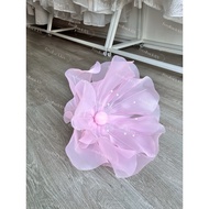 Giant chiffon flower [Giant pink chiffon flower head]