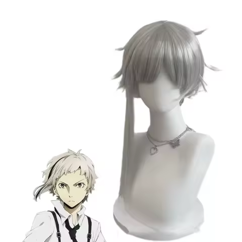 5;e,8\v,5/Anime Bungo Stray Dogs Nakajima Atsushi Cosplay Costume Ghost Zombie Uniform Robe Tops Hat