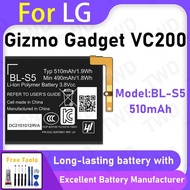 100% New 510mAh BL-S5 Battery For LG Gizmo Gadget VC200 Battery Replacement Bateria+Free Tools