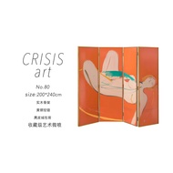 C crisis art 80 Screen Solid Wood art Screen art Micro-spray Oil Painting