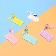 Unzip the simulated macaron color mini mouse keyboard keychain cyberpunk style toy sc Decompression 