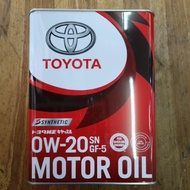 TOYOTA 0W20 MOTOR OIL 4 LITERS