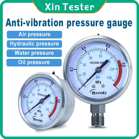 Xin Tester Dia 100mm Pressure Gauge 0-60MPa Glycerin Free Air Oil Hydraulic 0-60mpa Anti-vibration M