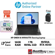 HP OMEN 16-Wf0067TX 16.1" QHD 240Hz Gaming Laptop ( I7-13700HX, 16GB, 1TB SSD, RTX4050 6GB, W11 )